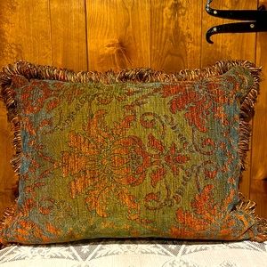 NWT Interior Design Large 20” x 25” Pillow with Fringe